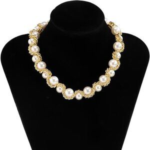 ✨ Chunky Pearl Choker Necklace | Layered Statement Wedding & Event Jewelry